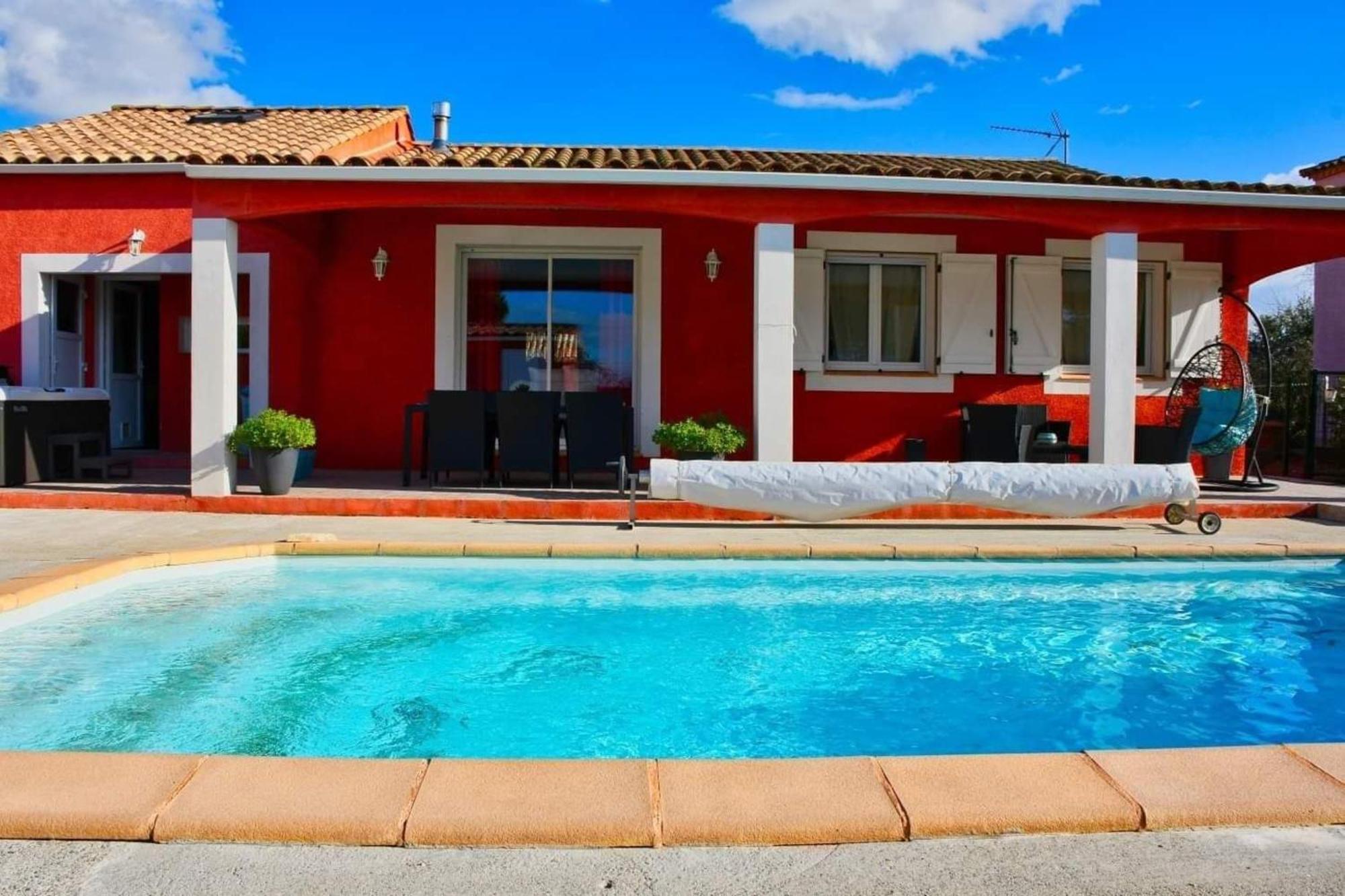 Villa Elegante A Carcassonne Avec Jardin Et Jacuzzi Екстериор снимка
